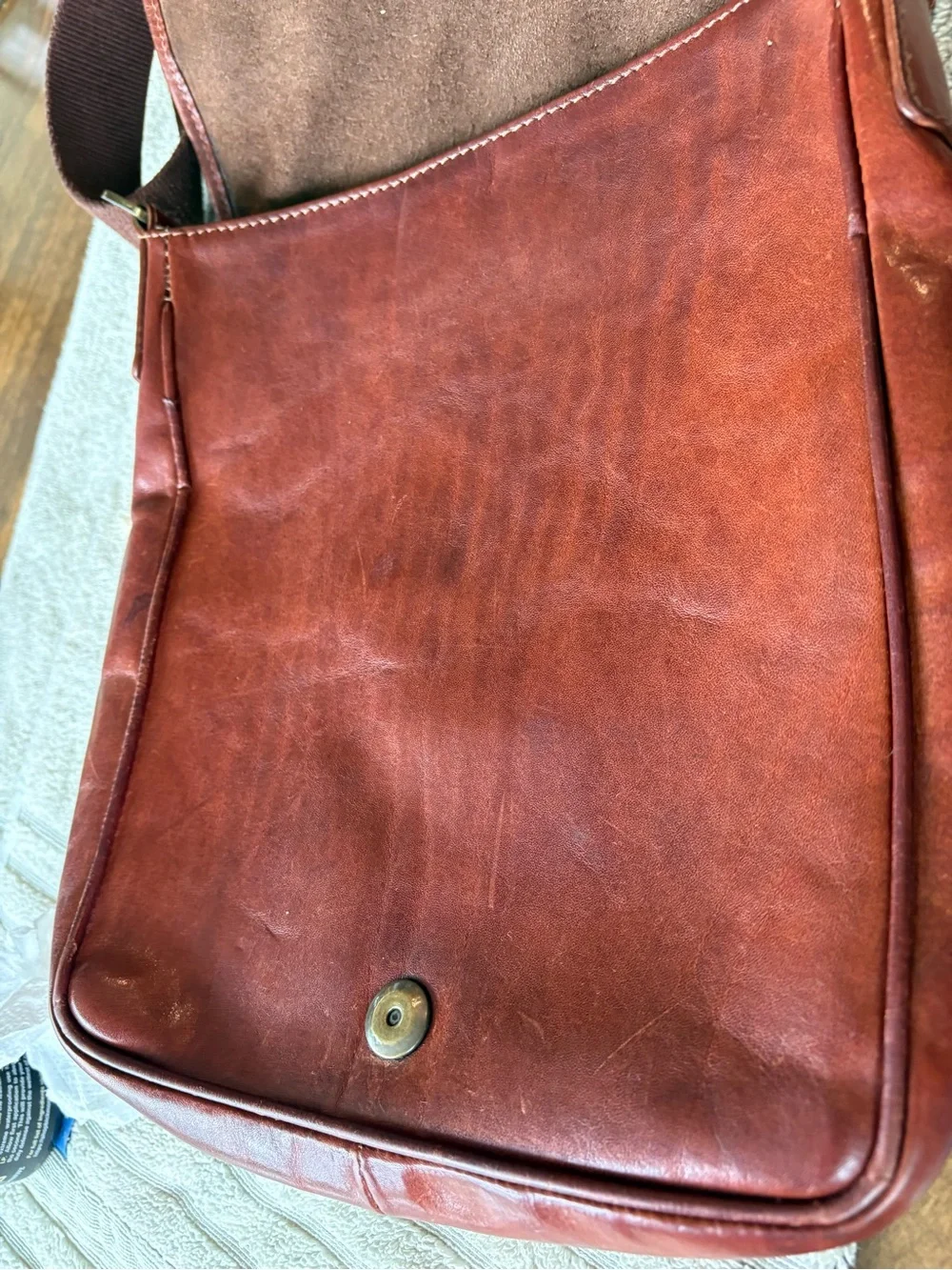 Chiarugi Brown Italian Leather Messenger Bag